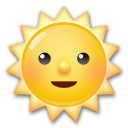 LG sun with face emoji image