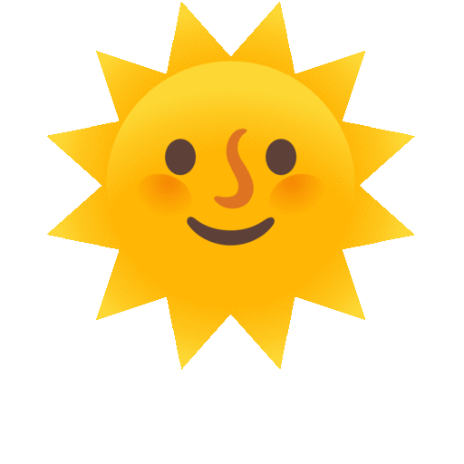 Noto Emoji Animation sun with face emoji image