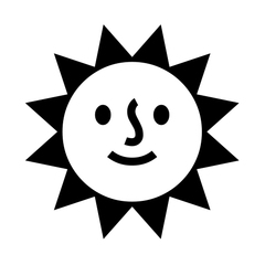 Noto Emoji Font sun with face emoji image
