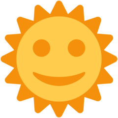 Twitter sun with face emoji image