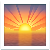 IOS/Apple sunrise emoji image
