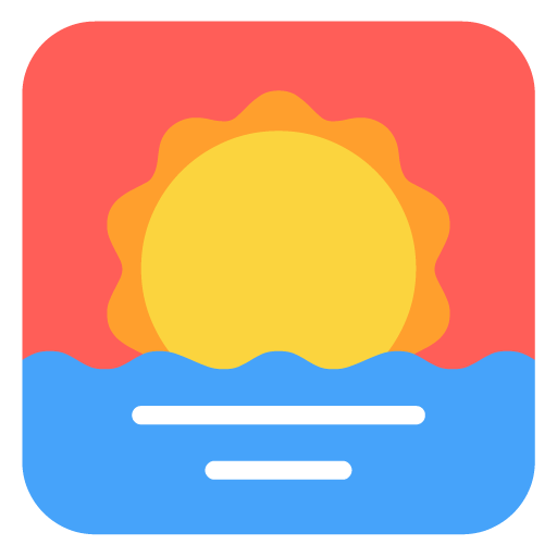 Microsoft sunrise emoji image
