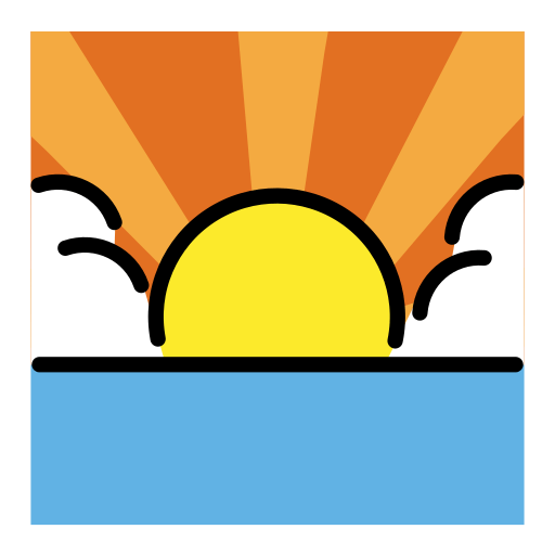 Openmoji sunrise emoji image