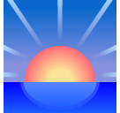 SoftBank sunrise emoji image
