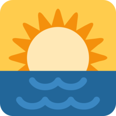 Twitter sunrise emoji image
