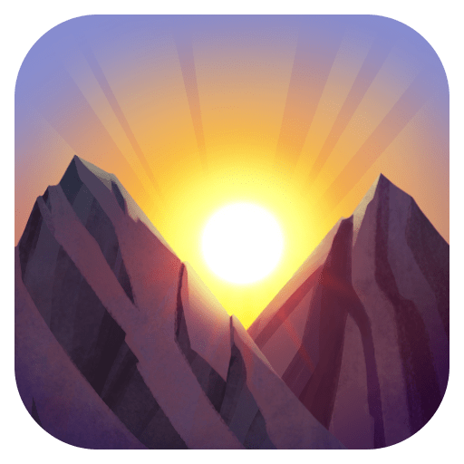 Facebook sunrise over mountains emoji image