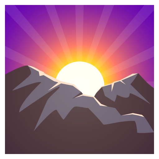 JoyPixels sunrise over mountains emoji image