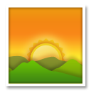 LG sunrise over mountains emoji image
