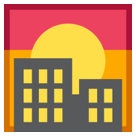 HTC sunset over buildings emoji image