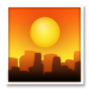 LG sunset over buildings emoji image