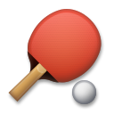 LG table tennis paddle and ball emoji image
