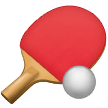 Samsung table tennis paddle and ball emoji image