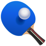 Whatsapp table tennis paddle and ball emoji image