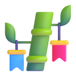Microsoft Teams tanabata tree emoji image