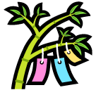 SoftBank tanabata tree emoji image