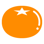 au by KDDI tangerine emoji image