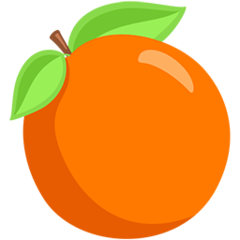 Facebook Messenger tangerine emoji image