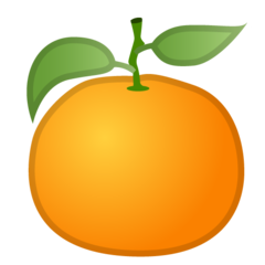 Google tangerine emoji image