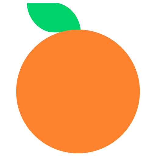 Microsoft tangerine emoji image