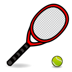 Emojidex tennis racquet and ball emoji image
