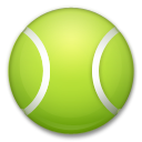 LG tennis racquet and ball emoji image