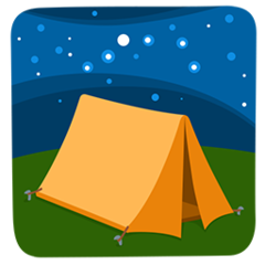 Facebook Messenger tent emoji image