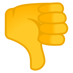 Google thumbs down sign emoji image