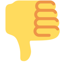 Twitter thumbs down sign emoji image