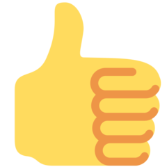 Twitter thumbs up sign emoji image