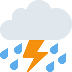 Twitter thunder cloud and rain emoji image