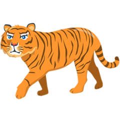 Facebook Messenger tiger emoji image