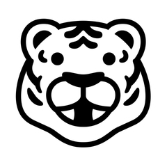 Noto Emoji Font tiger face emoji image