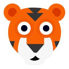 Skype tiger face emoji image