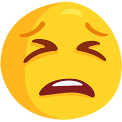 Facebook Messenger tired face emoji image