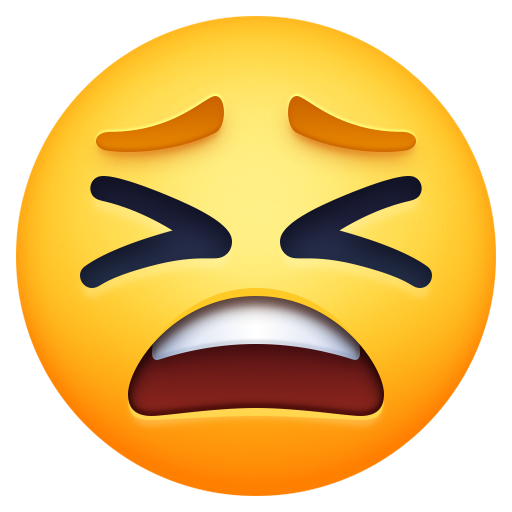Facebook tired face emoji image