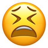 IOS/Apple tired face emoji image