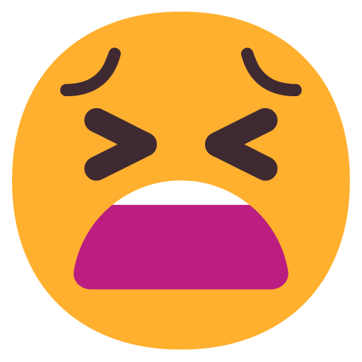 Microsoft tired face emoji image