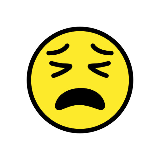 Openmoji tired face emoji image