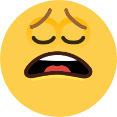 Skype tired face emoji image