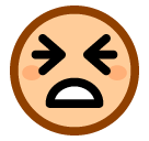 SoftBank tired face emoji image