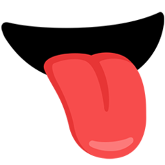 Facebook Messenger tongue emoji image