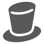 au by KDDI top hat emoji image