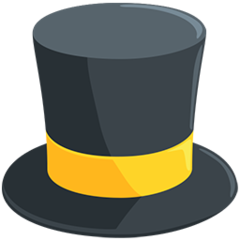 Facebook Messenger top hat emoji image