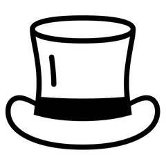 Noto Emoji Font top hat emoji image