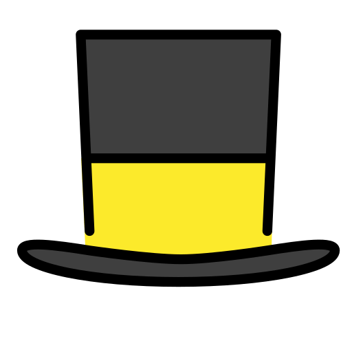 Openmoji top hat emoji image