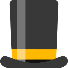 Skype top hat emoji image