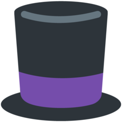 Twitter top hat emoji image