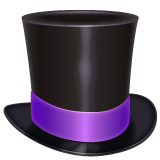 Whatsapp top hat emoji image