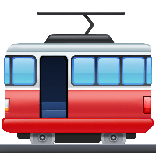 Facebook tram car emoji image