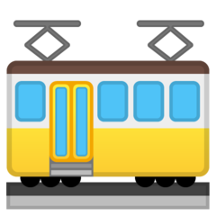 Google tram car emoji image